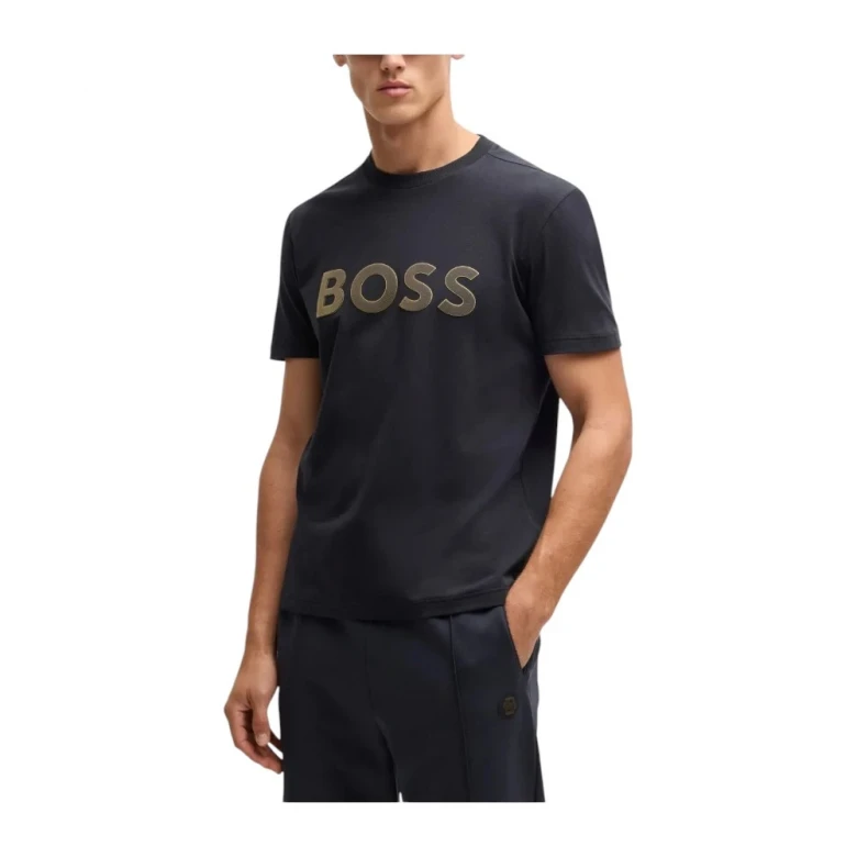 Футболка Boss Stretch-Cotton T-Shirt With Large Logo