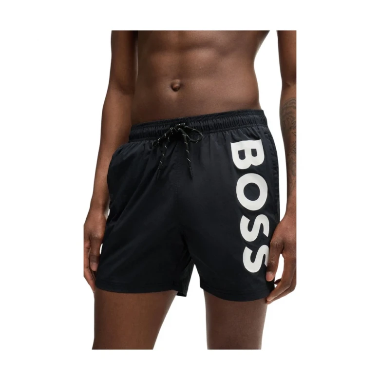 Шорты Boss Contrast-logo Swim Shorts In Quick-drying Fabric 1