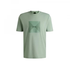Cotton-Jersey T-Shirt With Fineline Logo Artwork