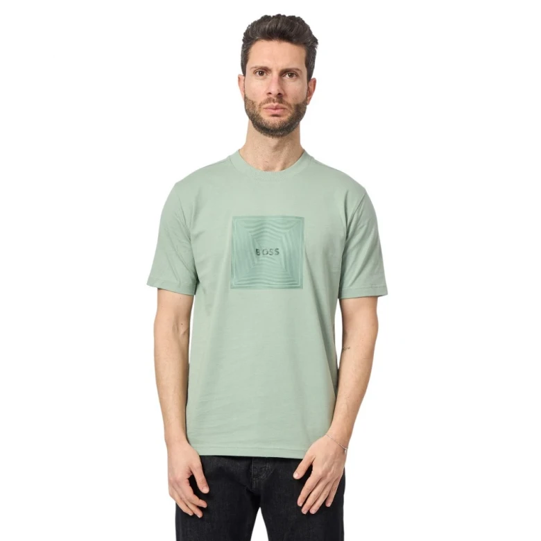 Cotton-Jersey T-Shirt With Fineline Logo Artwork 1