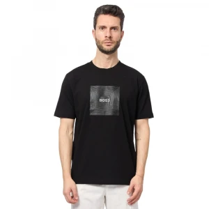 Футболка Boss Cotton-Jersey T-Shirt With Fineline Logo Artwork 1