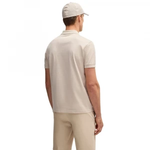Поло Boss Structured-Cotton Polo Shirt With Zip Neck 1