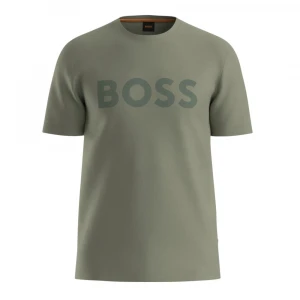 Футболка Boss Cotton-jersey T-shirt with rubber-print logo