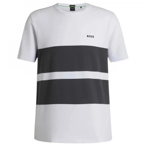 Block-stripe T-shirt In Cotton Piqué