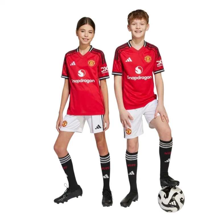 Adidas Manchester United 25/26 Home Kids Shortilari 4