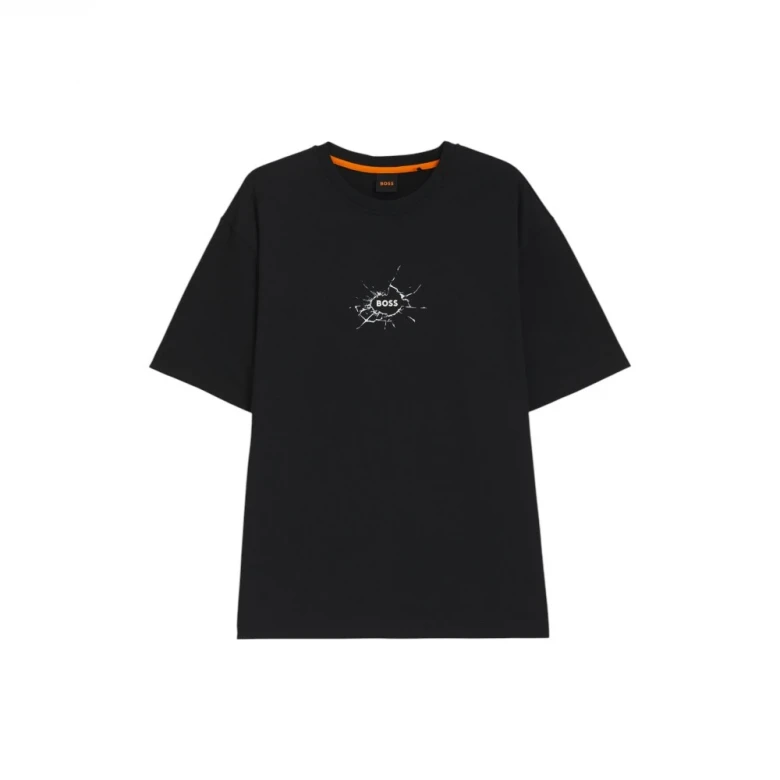 Boss Relaxed-Fit T-Shirt In Cotton With Logo Artwork Futbolkasi 4