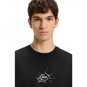 Boss Relaxed-Fit T-Shirt In Cotton With Logo Artwork Futbolkasi 1