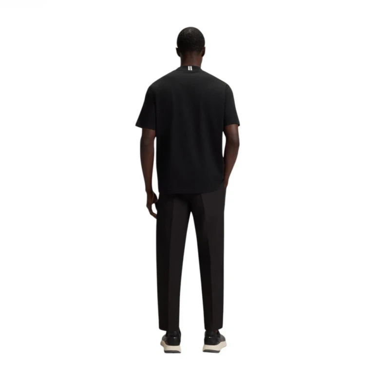 Boss Relaxed-Fit T-Shirt In Stretch Cotton With Logo Collar Futbolkasi 1