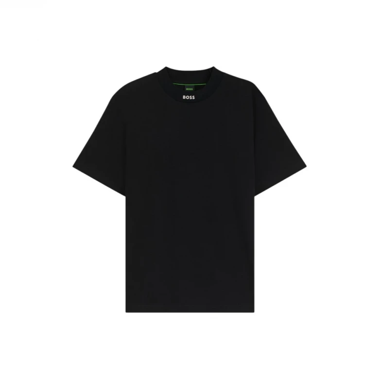 Boss Relaxed-Fit T-Shirt In Stretch Cotton With Logo Collar Futbolkasi 2
