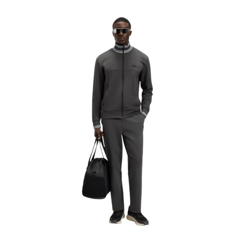 Штаны Boss Cotton-Blend Tracksuit Bottoms With Striped Waistband 2