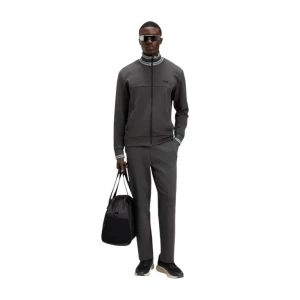Штаны Boss Cotton-Blend Tracksuit Bottoms With Striped Waistband 2