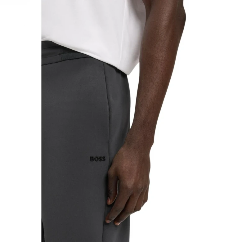 Штаны Boss Cotton-Blend Tracksuit Bottoms With Striped Waistband 1