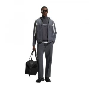 Брюки Boss Relaxed-Fit Tracksuit Bottoms In Quilted Jacquard 2