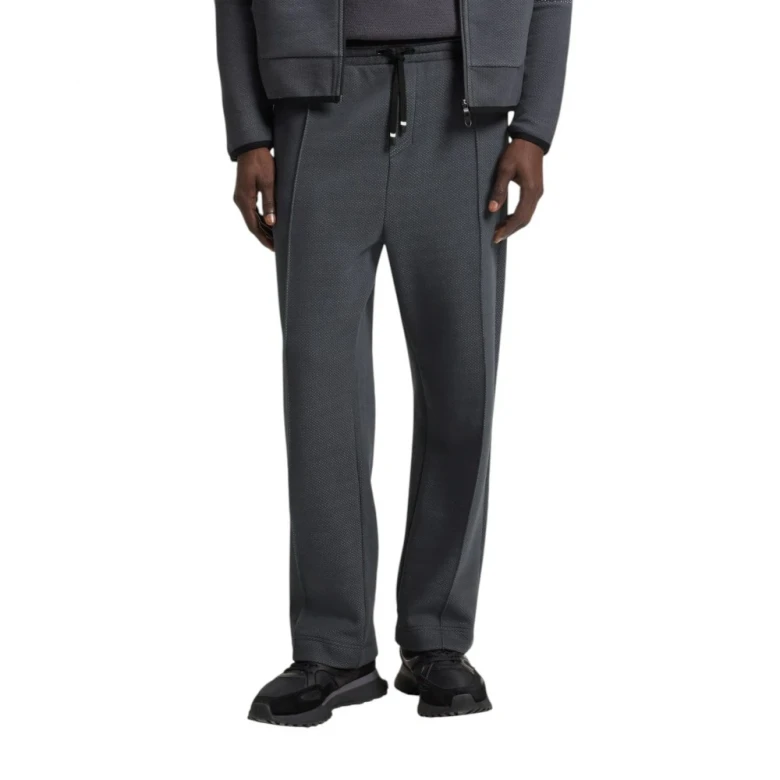 Брюки Boss Relaxed-Fit Tracksuit Bottoms In Quilted Jacquard