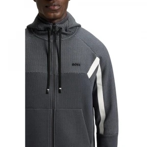 Толстовка Boss Regular-Fit Zip-Up Hoodie In Quilted Jacquard 1