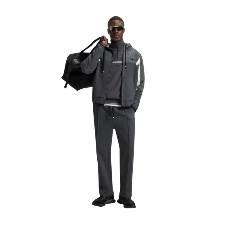 Толстовка Boss Regular-Fit Zip-Up Hoodie In Quilted Jacquard 2