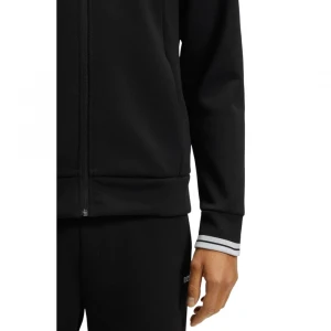 Кофта Boss Cotton-Blend Zip-Up Sweatshirt With Striped Trims 1