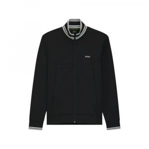 Кофта Boss Cotton-Blend Zip-Up Sweatshirt With Striped Trims 4