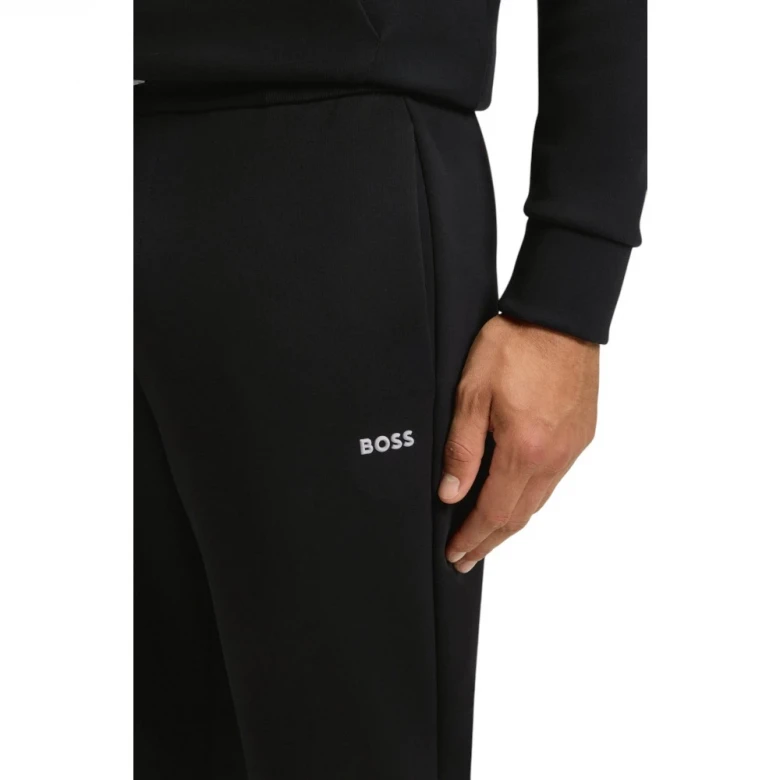 Штаны Boss Cotton-Blend Tracksuit Bottoms With Striped Trims 1