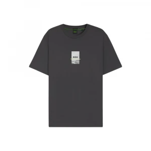 Boss Relaxed-Fit T-Shirt In Stretch Cotton With Photo Print Futbolkasi 4