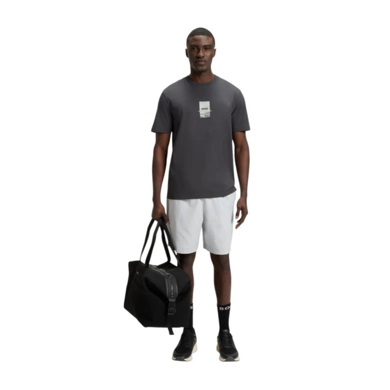 Boss Relaxed-Fit T-Shirt In Stretch Cotton With Photo Print Futbolkasi 2