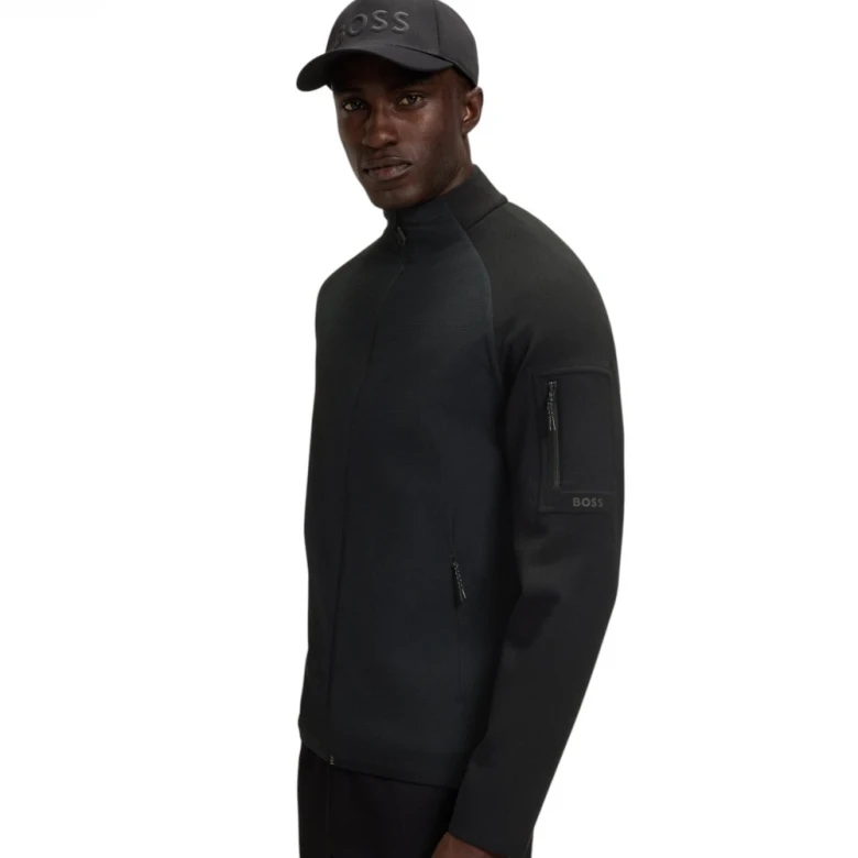 Кофта Boss Regular-Fit Zip-Up Sweatshirt With Decorative Reflective Details 1