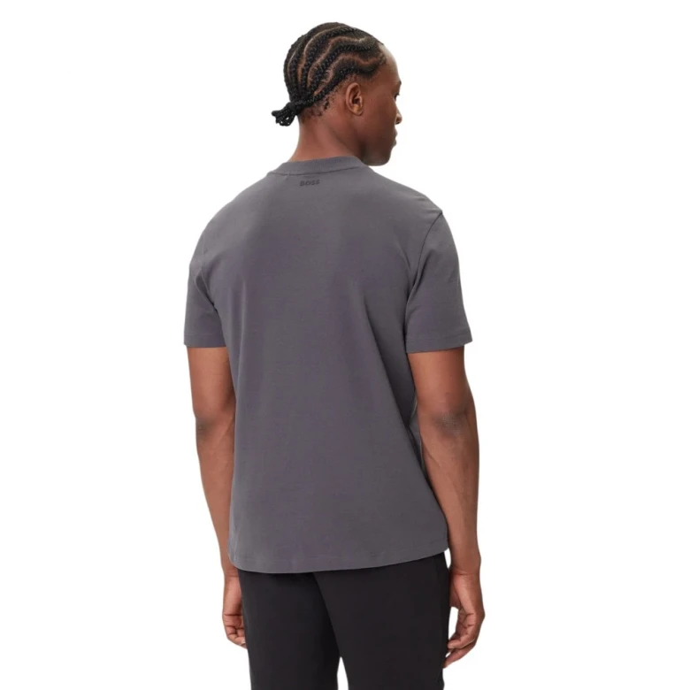 Boss Relaxed-Fit T-Shirt With Tennis-Inspired Mesh-Print Logo Futbolkasi 1