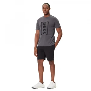 Boss Relaxed-Fit T-Shirt With Tennis-Inspired Mesh-Print Logo Futbolkasi 2
