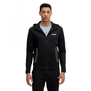Толстовка Boss Active Stretch-Gabardine Zip-Up Hoodie With Thermoregulating Technology