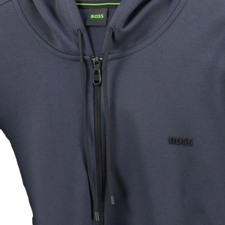Толстовка Boss Cotton-Blend Zip-Up Hoodie With Stripe Details 2