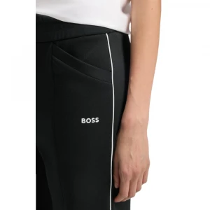 Брюки Boss Straight-Fit Tracksuit Bottoms With Contrast Logo And Piping 1