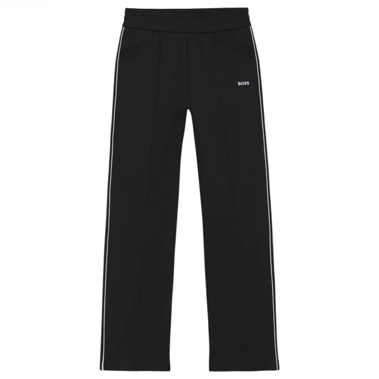Брюки Boss Straight-Fit Tracksuit Bottoms With Contrast Logo And Piping 4