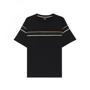 Boss Cotton-Jersey T-Shirt With Tape Trims Futbolkasi 4