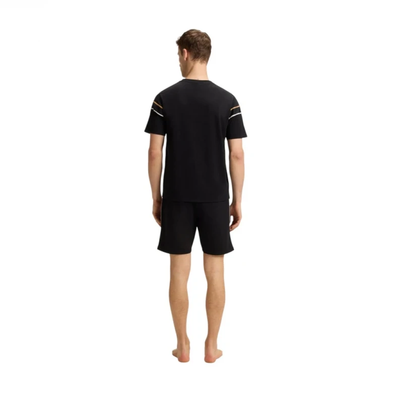 Boss Cotton-Jersey T-Shirt With Tape Trims Futbolkasi 2
