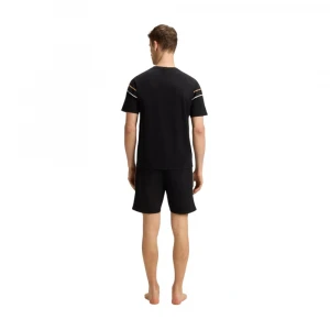 Boss Cotton-Jersey T-Shirt With Tape Trims Futbolkasi 2