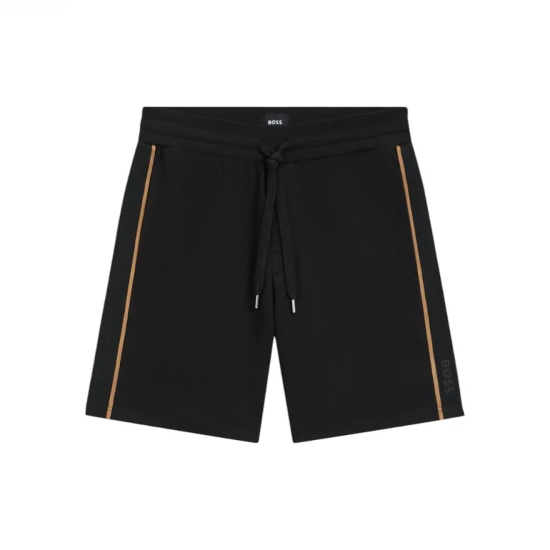 Шорты Boss Drawstring Shorts In Cotton Terry With Tape Trims 4