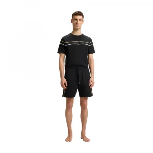 Шорты Boss Drawstring Shorts In Cotton Terry With Tape Trims 1