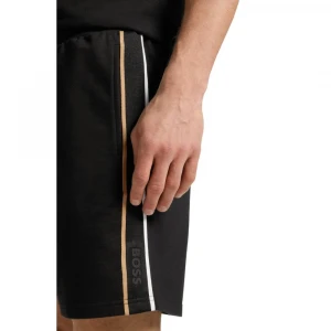 Шорты Boss Drawstring Shorts In Cotton Terry With Tape Trims 3