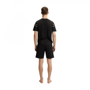 Шорты Boss Drawstring Shorts In Cotton Terry With Tape Trims 2