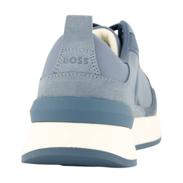 Suede-trim trainers with Double B monogram 3