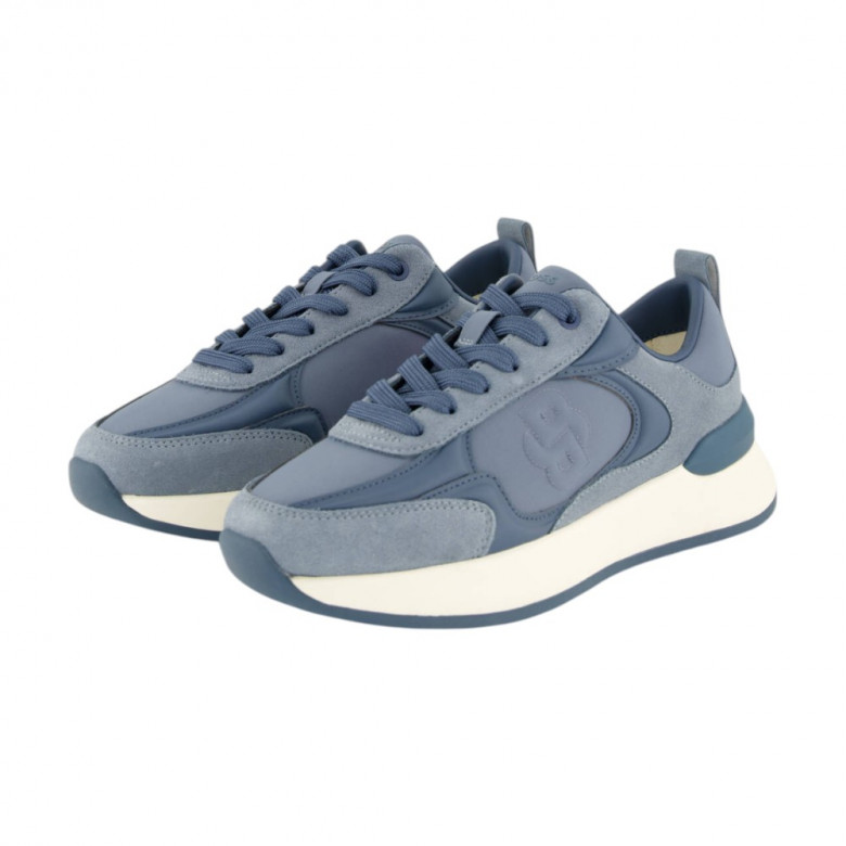 Suede-trim trainers with Double B monogram 2