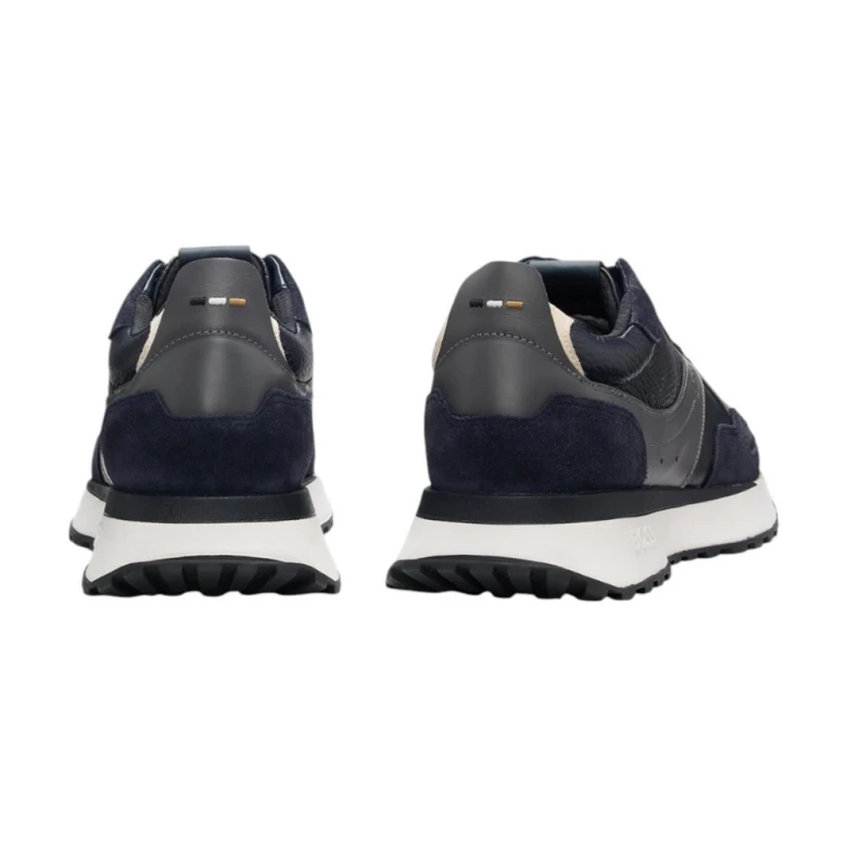 Кроссовки Boss Trainers In Tumbled Leather With Supportive Outsole 2