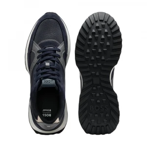 Кроссовки Boss Trainers In Tumbled Leather With Supportive Outsole 3