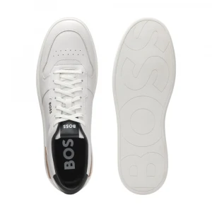 Boss Leather Trainers With Signature-Stripe Details Kеdylari 3