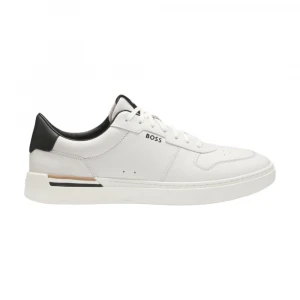 Boss Leather Trainers With Signature-Stripe Details Kеdylari