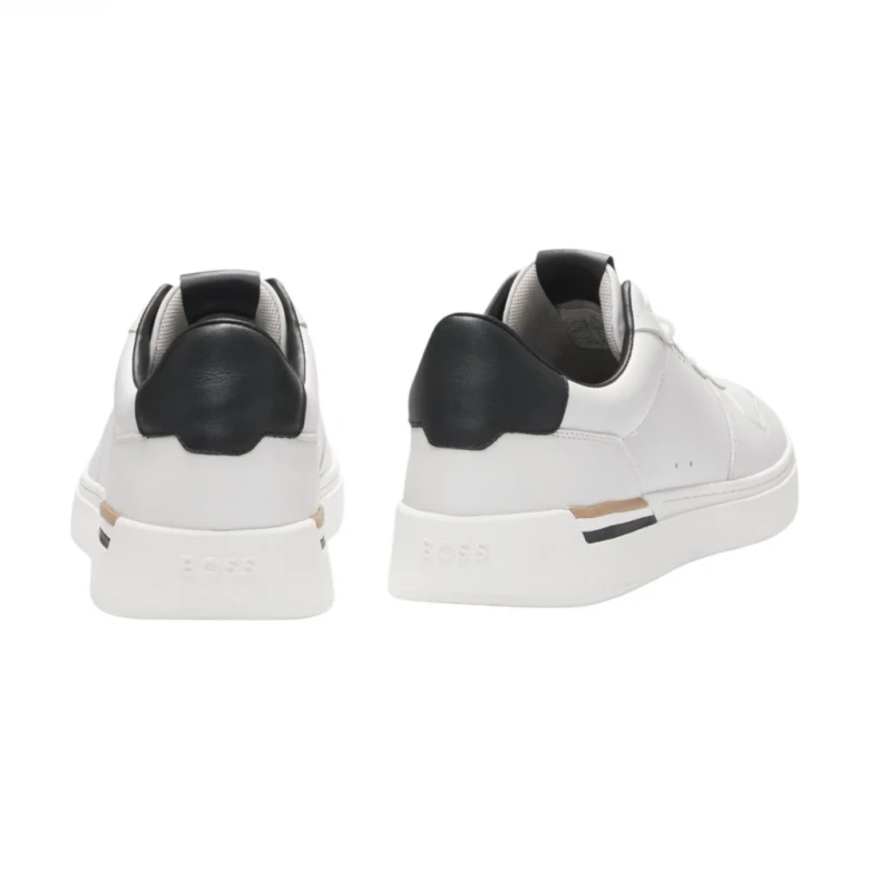 Boss Leather Trainers With Signature-Stripe Details Kеdylari 2