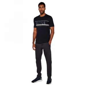 Cotton-jersey T-shirt With Stripes And Logo 2