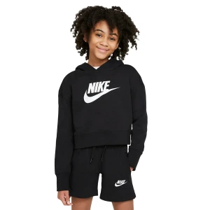 Толстовка Nike G Nsw Club Ft Crop Hoodie Hbr