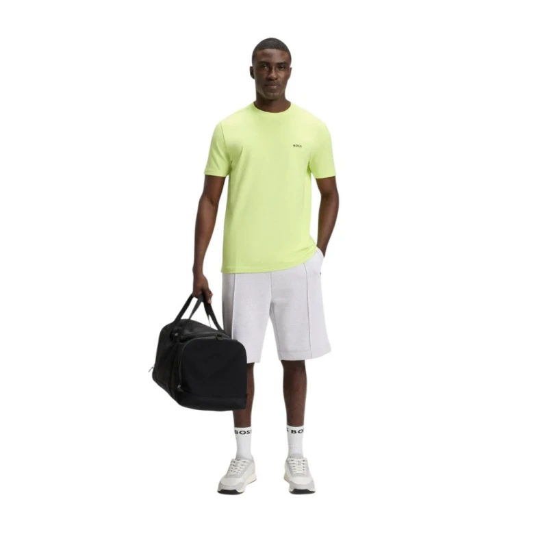 T-shirt Aus Stretch-baumwolle Mit Kontrast-logo 2