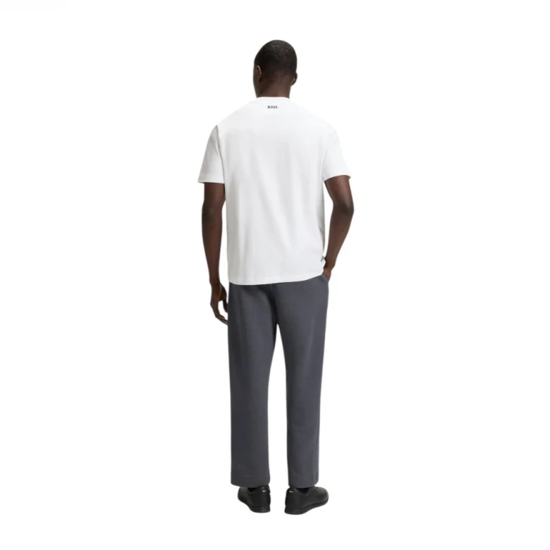 Relaxed-Fit T-Shirt With Tennis-Inspired Mesh-Print Logo 3